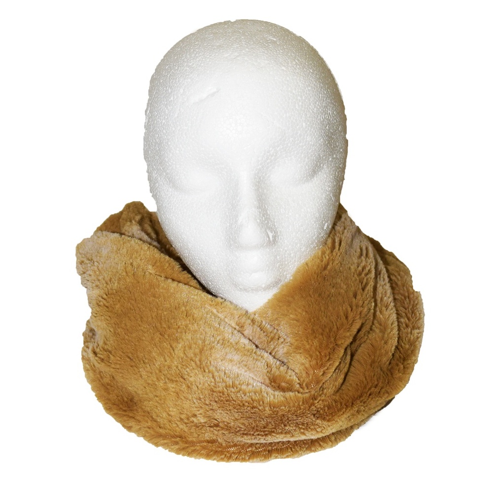 GOLDTOE Faux Fur Tan Neck Warmer Infinity Scarf